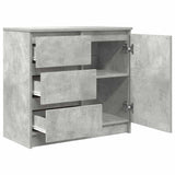 Sideboard with Drawer Concrete Grey 71x35x65 cm Engineered Wood 861574