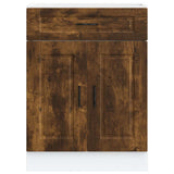 Kitchen Base Cabinet Porto Smoked Oak Engineered Wood 853972