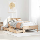 Bed Frame without Mattress 75x190 cm Small Single Solid Wood Pine 3301773