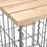 Garden Bench Natural Wood Solid Pine Wood, Galvanised Steel Large 3196239