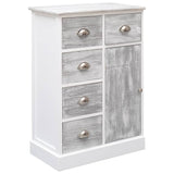 Sideboard with 10 Drawers Grey 113x30x79 cm Wood 284173