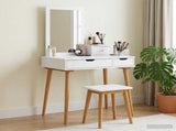 Dressing Table Set FAUSKE 3 pcs White 76 x 50 x 143 cm 3438577