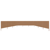 9-panel Wind Screen Fabric 1200x160 cm Taupe 47201