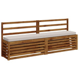 2-Piece Bench Cushions VUGHT 2 pcs 100% Polyester White 950885