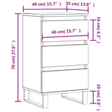 Sideboard White 40x35x70 cm Engineered Wood 831100