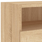 TV Wall Cabinets 2 pcs Sonoma Oak 100x30x30 cm Engineered Wood 836887