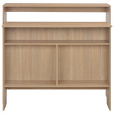 Bar Table with 2 Table Tops Oak 130x40x120 cm 280219