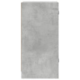 Side Cabinet with Glass Doors Concrete Grey 35x37x75.5 cm 836402