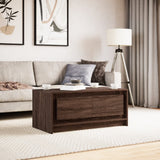 Coffee Table with LED Lights Brown Oak Engineered Wood 851990
