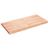 Table Top Light Brown 120x60xcm Treated Solid Wood Live Edge 363961