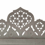 Hand carved 5-Panel Room Divider Grey 200x165 cm Solid Mango Wood 285323