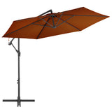 Cantilever Garden Parasol Terracotta Polyester, Metal Large 313755