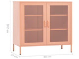 336175 Storage Cabinet Pink 80x35x101,5 cm Steel