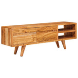TV Cabinet with Shelf Brown 110 x 30 x 40 cm Solid Acacia Wood 42003317