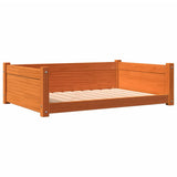 Dog Bed Wax Brown 95.5x65.5x28 cm Solid Wood Pine 844465