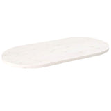 Table Top White 100x50x2.5 cm Solid Wood Pine Oval 824361