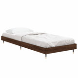 Bed Frame without Mattress Brown Oak 75x190 cm Small Single Engineered Wood 832212