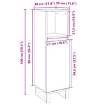 ZNTS Bathroom Cabinet Sonoma Oak 30x30x100 cm Engineered Wood 849672