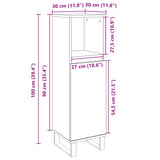 ZNTS Bathroom Cabinet Sonoma Oak 30x30x100 cm Engineered Wood 849672