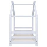 Kids Bed Frame White Solid Pine Wood 70x140 cm 289610