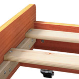 Bed Frame Brown 90 x 200 cm Solid Pine wood 873423