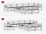 Outdoor Sofa Set 9 pcs Natural Solid Acacia Wood 3366597