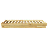 Bed Frame without Mattress 140x200 cm Solid Wood Oak 3315733