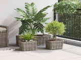 Planter Basket with Storage 3 pcs Grey 42020965