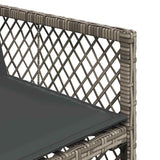 11 Piece Garden Dining Set with Cushions Grey Poly Rattan 3210752