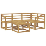 Outdoor Sofa Set 5 pcs White 59 x 59 x 37 cm Solid Acacia Wood 3387608