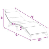 Sun Lounger Dark grey 188 x 55 x 59 cm Solid teak wood 42008390