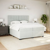 Box Spring Bed with Mattress Light Grey 200x200 cm Velvet 3291002