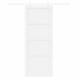 Sliding Door White 83 x 211 cm Solid Pine Wood 3333563