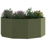 Planter Olive Green 90 x 90 x 35 cm Steel 883734