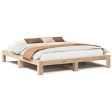 Bed Frame without Mattress 200x200 cm Solid Wood Pine 3308726