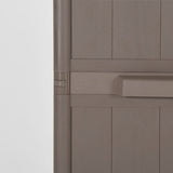 Garden Storage Cabinet Brown 65x45x172 cm PP Wood Look 151241