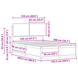 Bed Frame with Upholstered Headboard Light Grey 120 x 200 cm 3405527