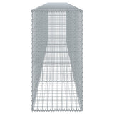 Gabion Basket with Cover 500x50x100 cm Galvanised Iron 3295146