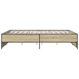 Bed Frame Sonoma Oak Engineered Wood 140 x 200 cm Durable 3279888