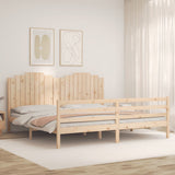 Bed Frame without Mattress 200x200 cm Solid Wood 3194201