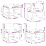 8 Piece Garden Lounge Set with Cushions Solid Wood Pine 3216945