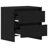 Bedside Cabinet with Drawer 2 pcs Black Oak 45 x 34 x 44.5 cm 863358