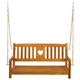 Garden Swing Bench Natural 110 x 56 x 58 cm Solid Acacia Wood 42028093