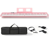 GPPS01-106 88 Key Folding Piano Semi-Weighted Standard Keyboards Digital Piano with MIDI Bluetooth, 07006070
