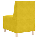 Modular Sofa Unit Armless 2 pcs Yellow 55 x 74 x 82 cm Velvet 3399766