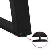 Dining Table Legs U-Shaped 2 pcs Black 100x cm Steel 4012804