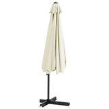 Garden Parasol with Steel Pole 300 cm Sand White 47313