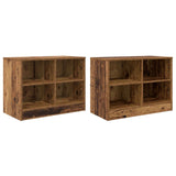 Bed Cabinet 2 pcs Old Wood 66 x 33 x 48 cm Engineered Wood 893729