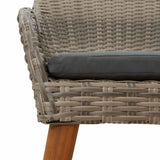 Garden Chair 2 pcs Black 62.5 x 55 x 82 cm Poly Rattan 42006213