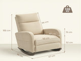 Corduroy Rocking Armchair - Beige T3398P424912